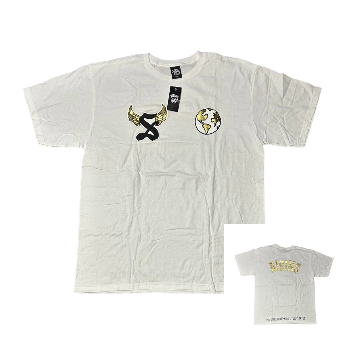 NWT Stussy Vintage Rising S Wings Tee International Tribe T Shirt