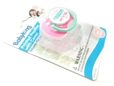 NEW BABY KING I'M THE REASON WE'RE LATE SOFT SILICONE PACIFIER 0 MONTHS PINK
