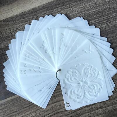 56x Mandala Schablonen Wiederverwendbar Malvorlagen Dekor für Scrapbook Stoff