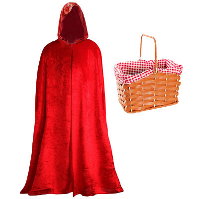CHILD'S LITTLE RED RIDING HOOD WORLD BOOK DAY CLOAK AND BASKET FANCY DRESS  UK