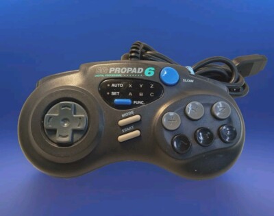 Sega Genesis   SG Propad 6 Interact 6-Button Controller Black SV-439
