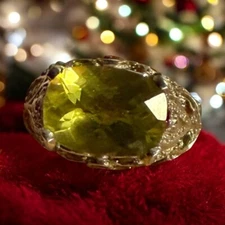 Vtg Sterling Silver Ring W/ Semiprecious Stones (presidium tested) Size 7.75 US