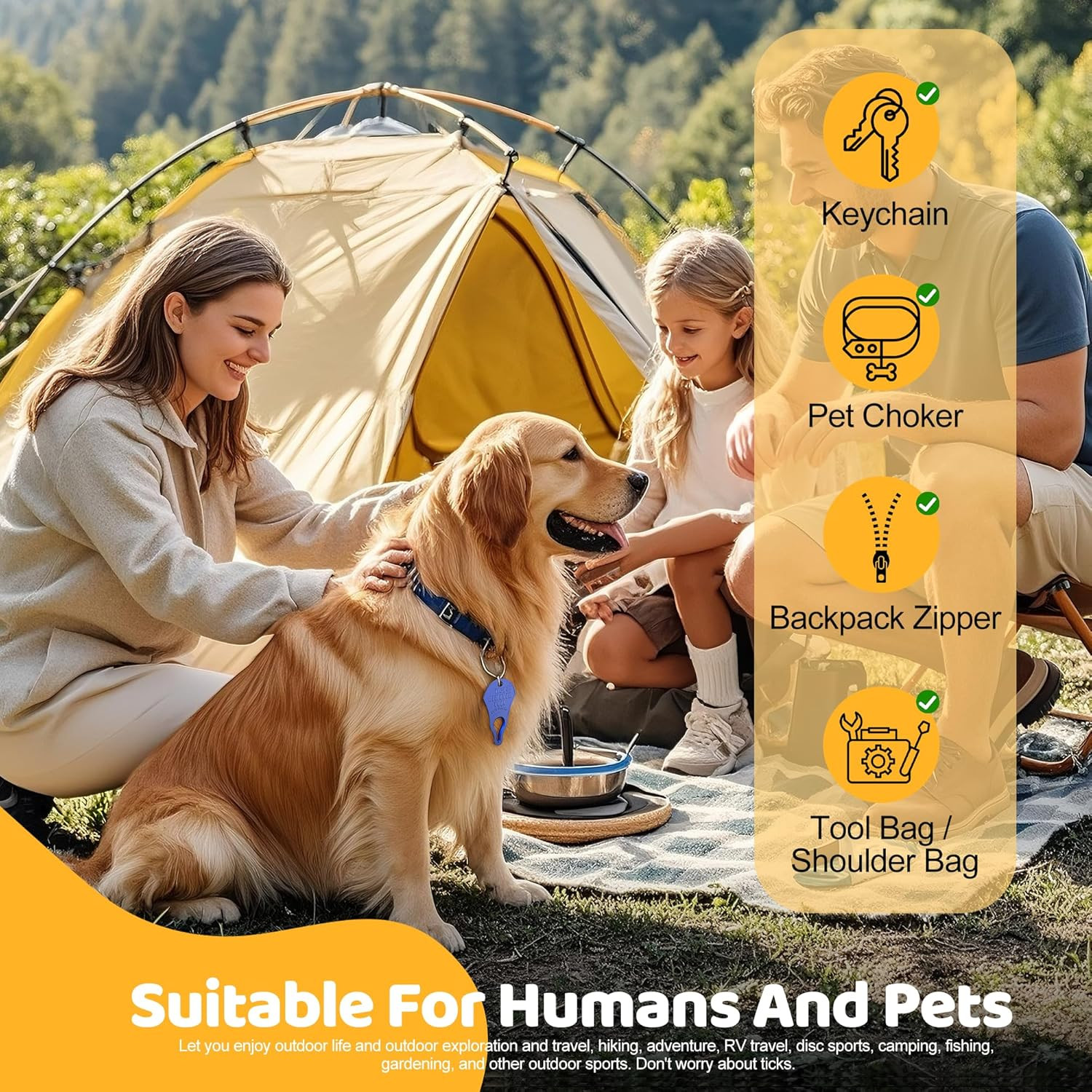 Tick Remover Tool 3 Pack, Suitable for Pets, Animals, and Humans, Portable Outdo