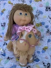 vintage set is Cabbage Patch Kids Pretty Crimp and Curl Doll and Pony from 1990s
