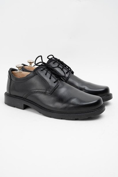 Men Clarks Boots Black Leather 43 #7BN4