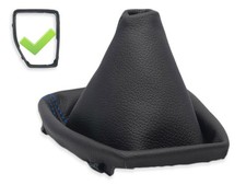 SCHALTMANSCHETTE FUR BMW X1 E84 SCHALTSACK ECHTELEDER NAHT BLAU + RAHMEN