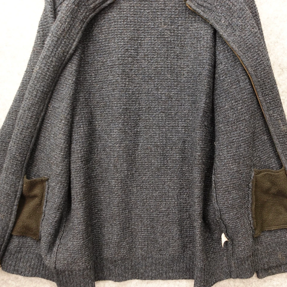 PENDLETON Shetland Wool Sweater Mens M Blue Waffle Knit Washable Full Zip Jacket - Image 2 of 4