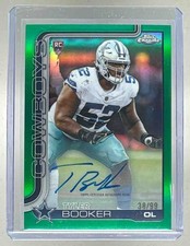 Tyler Booker 2025 Topps Chrome #RA-TB Green Refractor Auto RC /99 Rookie