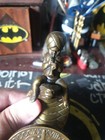Coin Holder Vtg Solid Brass Cobra Boy W/Flute/ Italy Bronze Medal Centenry 1938? — photo 5