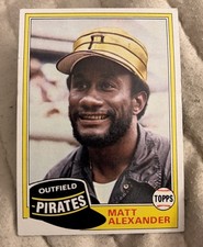1981 Topps Baseball Card #68 Matt Alexander Pittsburgh Pirates