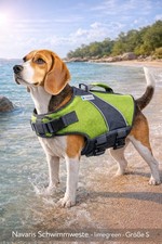 Navaris Hunde Schwimmweste f&uuml;r h&ouml;chsten Komfort & Sicherheit  limegreen Gr&ouml;&szlig;e S