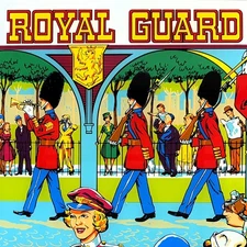 Gottlieb Royal Guard Pinball Machine Game Backglass NEW