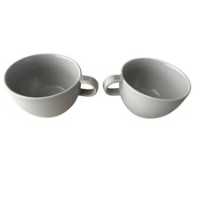 Nespresso Big-Game Vertuo Coffee Mugs Set of 2 Grey Ceramic D2327