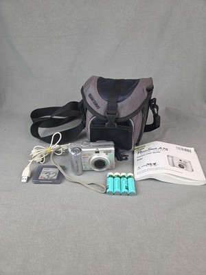 Canon PowerShot A75 Silver 3.2 Megapixel Digital Camera Strap OEM Card Extras