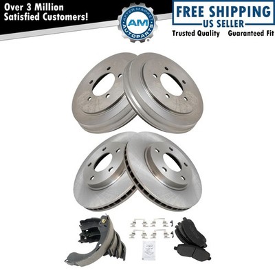 Front & Rear Brake Pad & Rotor,Shoe & Drum Kit Fits 2007-2012 Dodge Caliber