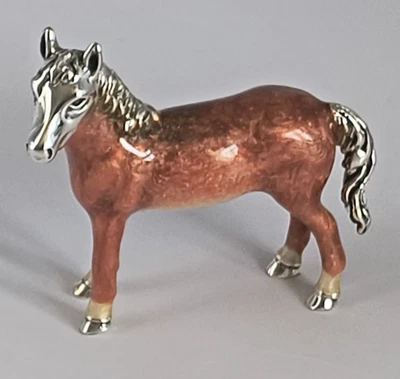Saturno Sterling Silver Enamel HORSE LARGE Hallmarked Enamelled in Italy - Image 1 of 4