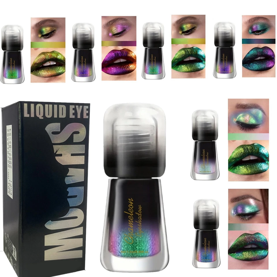 1Pc Chameleon Metallic Liquid Eyeshadow Chameleon-effect Liquid Lipstick Shiny - Image 4 of 4