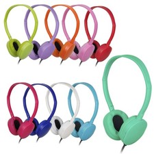 10 PCS Bulk Wired Adjustable Kids Headphones for School Classroom 3.5mm Jack