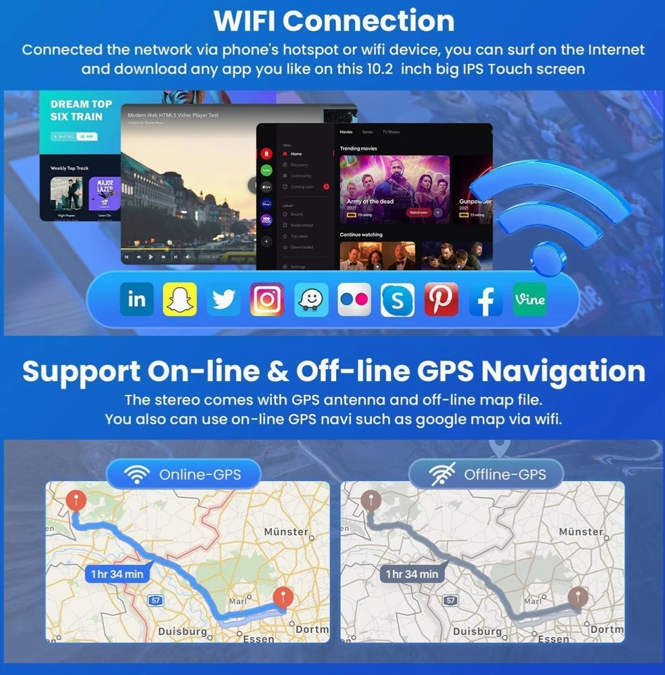 4G+64G Car Radio Stereo for Toyota Camry 2012-2014, Wireless Carplay&Android Aut - Image 3 of 4