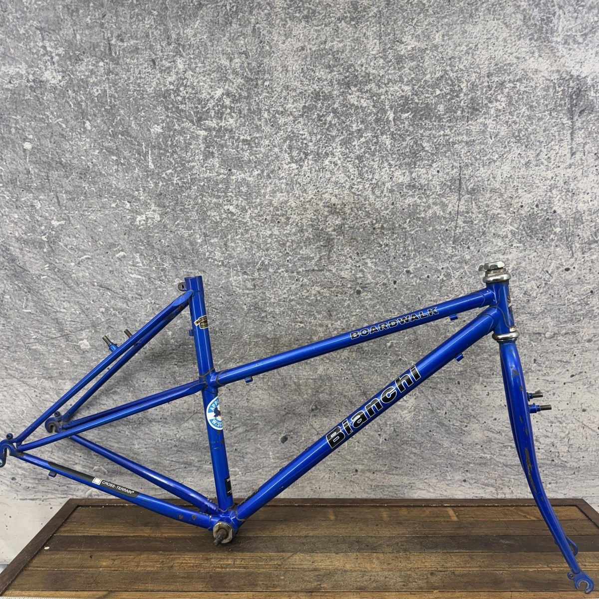 Vintage Bianchi Boardwalk Frame 47cm Step Through Lugged Hybrid