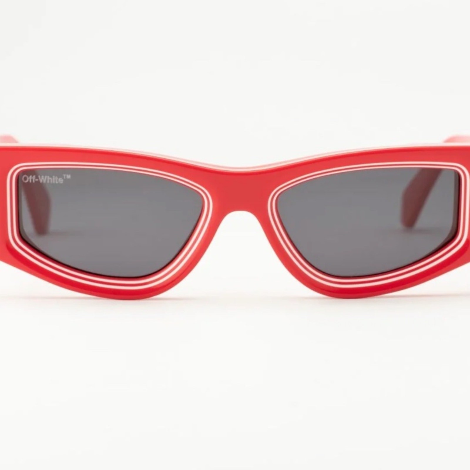 OFF WHITE Andy  Rectangular Sunglasses - RED - BR… - image 13
