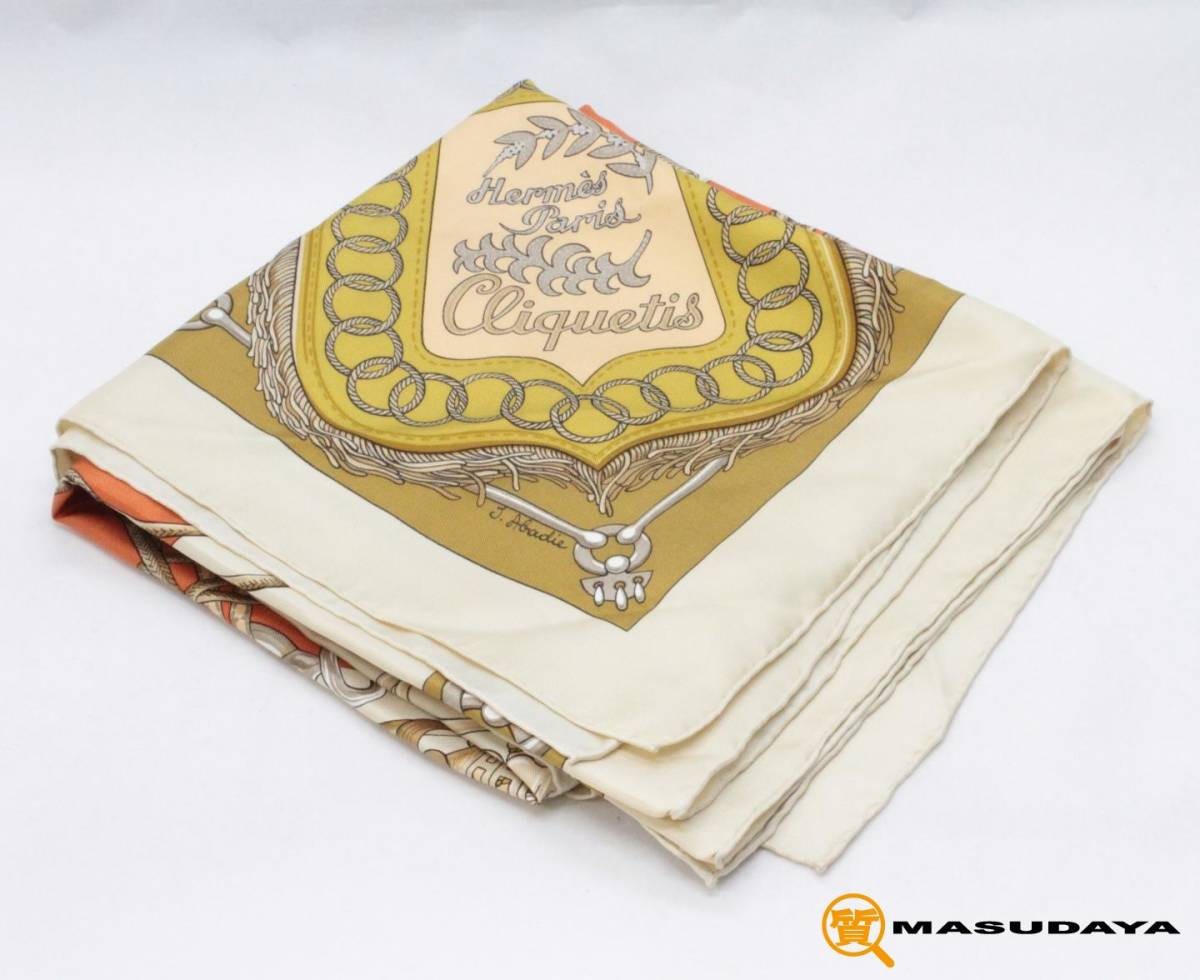 Hermes Cliquetis Sword 90 Silk Scarf in Excellent Condition