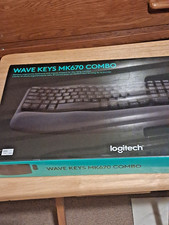Logitech-Wave Keys MK670 Combo Ergonomic Wireless Keyboard Mouse Bolt Receiver