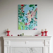 Original Painting Picture Acrylic Abstract Hand Painted Signed