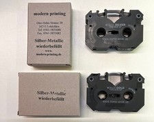 ALPS MD OKI DP CITIZEN PRINTIVA 2x Kassette wiederbefüllt Silber Metallic