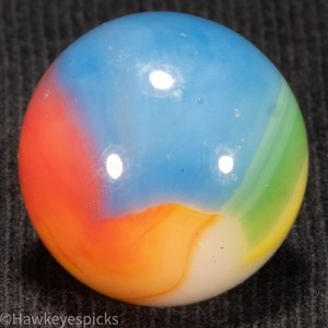 Marble King BEACH BALL Rainbow Marble 5/8 Mint Hawkeyespicks sg