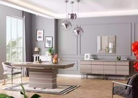 Tisch 6X StüHle Sideboard Spiegel 9Tlg Esszimmer Set Gruppe Garnitur