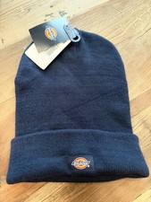 Vintage Dickies Beanie One Size Fits All Navy Blue Winter Hat Made in USA