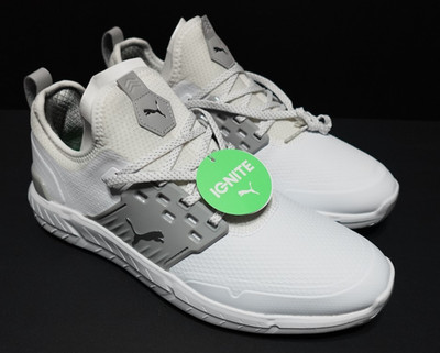 NEW Puma Men's Ignite Articulate Golf Shoes White Grey Silver Size 9
