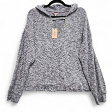 Juicy Couture Pullover Womens Large Eventide Bedazzled Cutout Neck Hoodie NEW