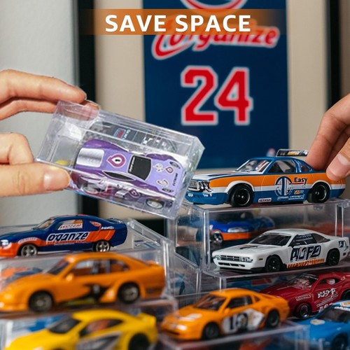 100 Pcs Clear Display Case for Hot Wheels, Matchbox Cars Storage Case 1/64 Sc... - Picture 5 of 7