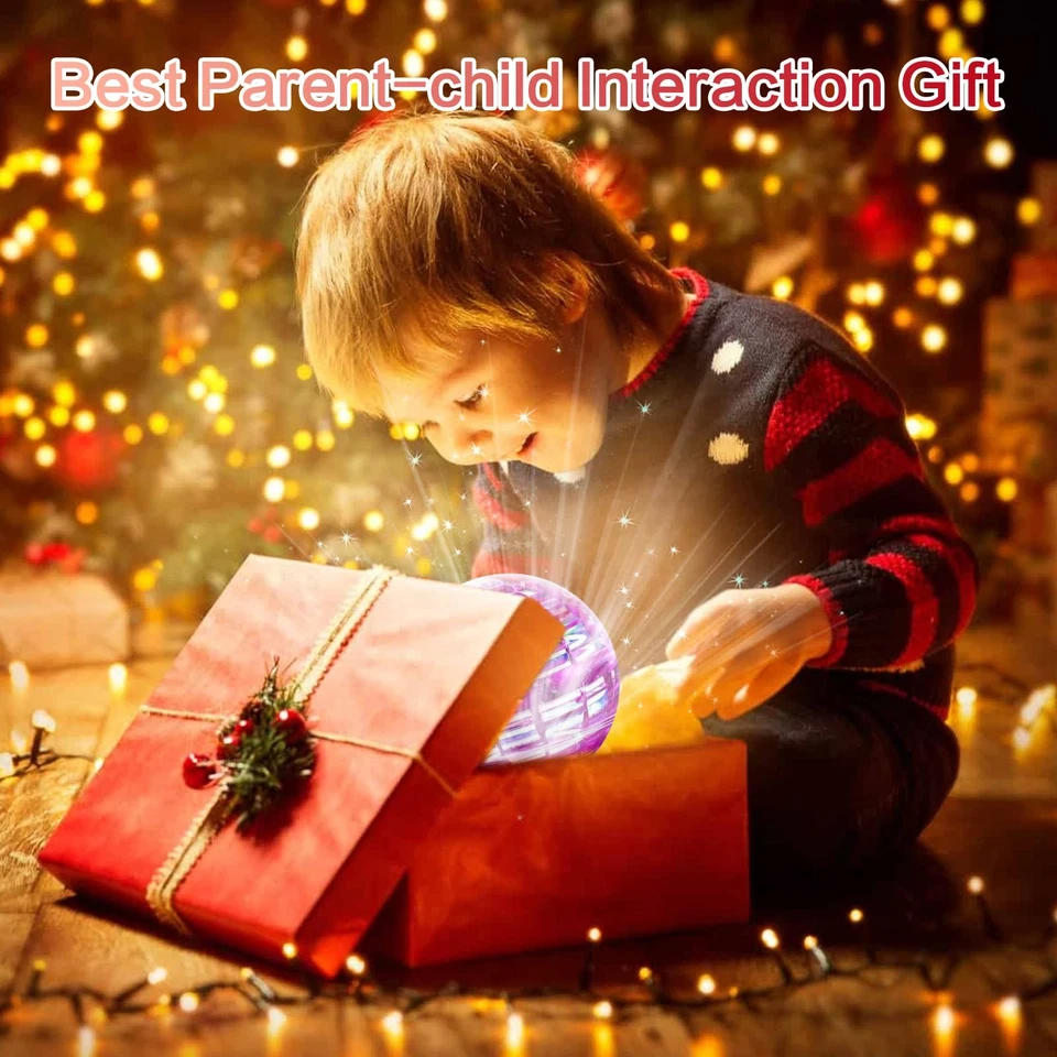 Juguete bola orbe volador - 2025 mejorado juguete orbe volador mágico con luz LED 360°R... Foto 4 de 4