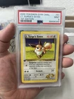 2000 POKEMON GYM CHALLENGE #51 LT. SURGE'S EEVEE 1ST EDITION PSA 9 MINT