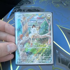 Pokémon Meowth Illustration Rare Full Art Holo 106/094 Phantasmal Flames 70 HP