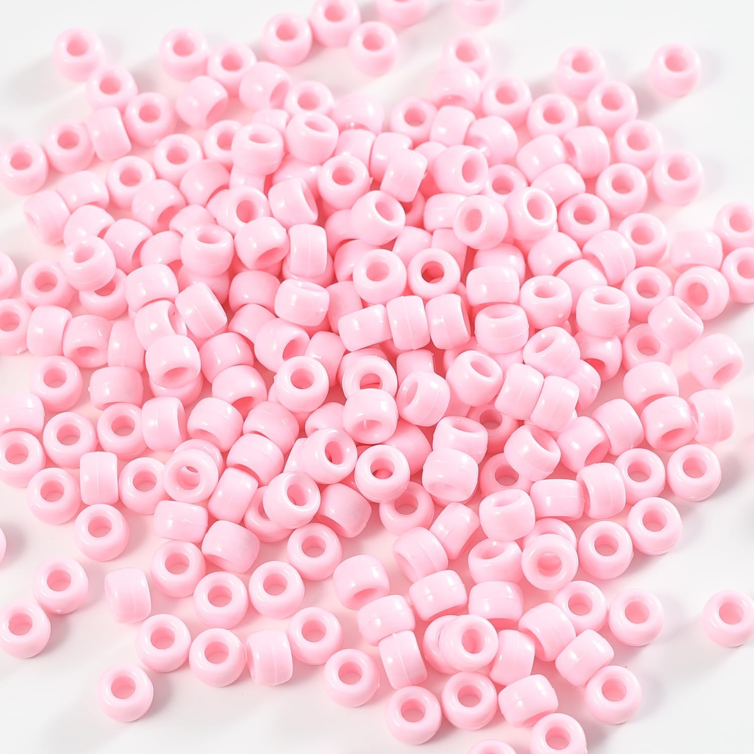 1000 Pcs 6x9mm Acrylic Pony Beads Bulk for DIY Jewelry Bracelets Necklaces Earrings