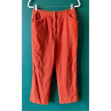 Vintage 70s Wool Pants Trousers Flare Red Orange High Rise 28x27 Small Medium
