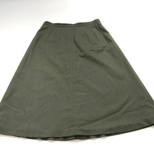 Talbots 10 Fits 30In Vintage VTG Wool Zip Lined Below Knee Skirt Green