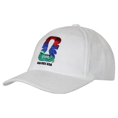 FIFA World Cup 2026 Continent Emblem White Cap - Unisex Full Embroidered Hat