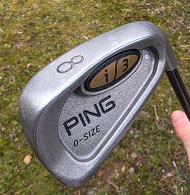 Ping i3 O-Size Eisen 8 - Regular Flex - White Dot - Guter Zustand - Schnäppchen