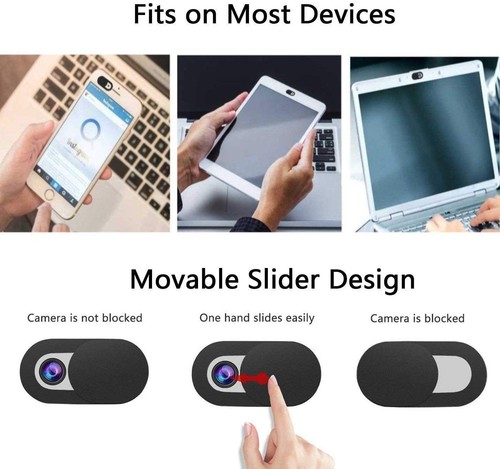 ivoler [3 Pack Webcam Cover Slider for Privacy, 0.027in Ultra Thin Design Web - 第 3/5 張圖片