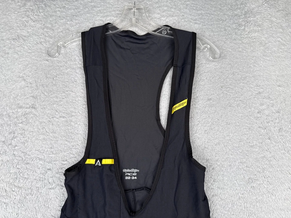 Troy Lee Designs Pantalones cortos con tirantes de ciclismo 32-34 Medium Negro Amarillo Nylon Blend ACE Foto 4 de 4