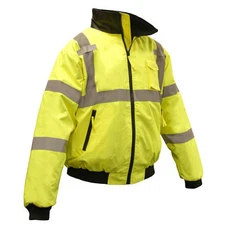 Hi Vis Class 3 Safety Bomber Jacket  With Zip Out Lining