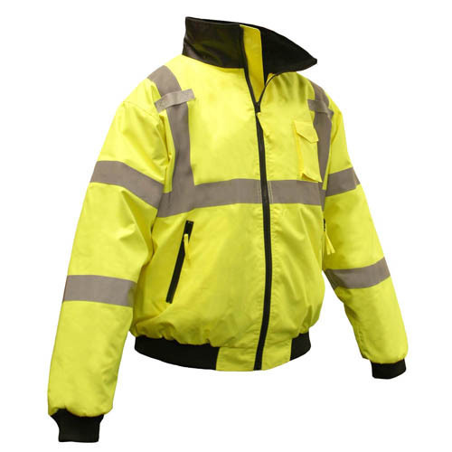 High Visibility Class 3 Safety Bomber Jacket With Zip Out Lining - Picture 1 of 1