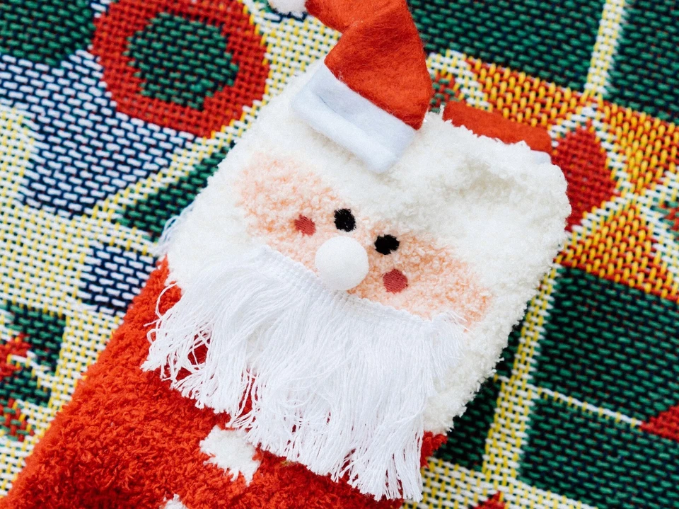 Conjunto de Calcetines de Navidad Unisex 3D Cálidos Esponjosos Zapatillas Invierno Mujeres Calcetines Regalo de Navidad Foto 4 de 4