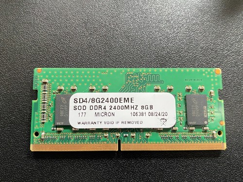 MICRON 8GB RAM MEMORY MODULE 1RX8 PC4-2400T-SA2-11 MTA8ATF1G64HZ-2G3E1 1810 DDR4 - Picture 4 of 11