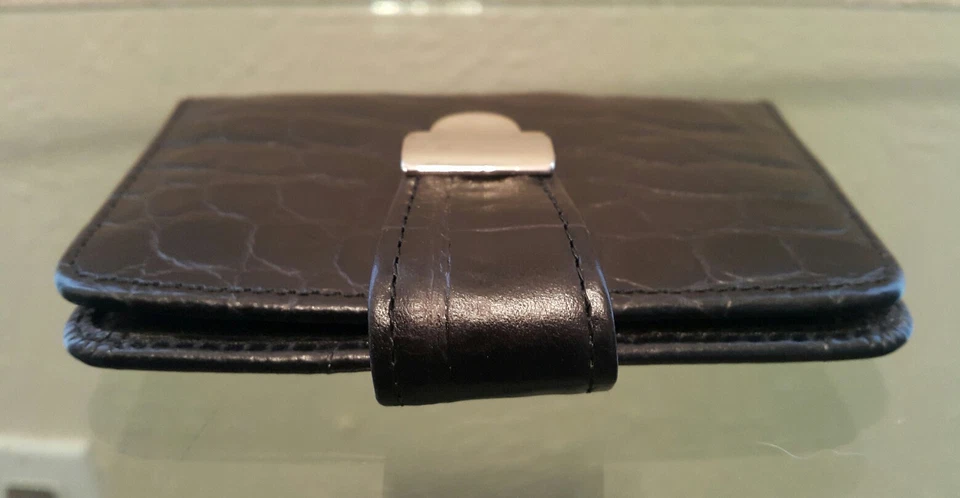 Bosca Black Crock Emb Leather Business / Credit Card Small Wallet - Изображение 3 из 4